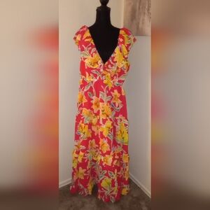 FLYING TOMATO Fuschia Floral Dress NWOT SZ Large